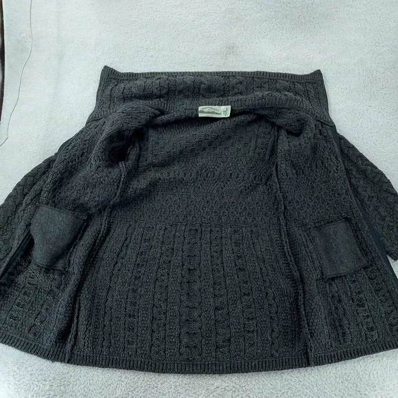 Aran Crafts Zip Cardigan Sweater Womens L Merino Wool Knit Ireland‎ Cowl Neck - Picture 3 of 9
